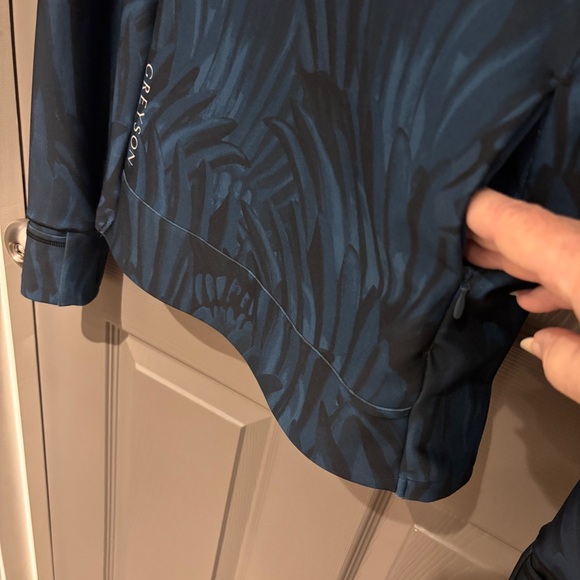 Greyson Scarlett | Halley II Feather Mid Layer Quarter Zip S | Teal Blue & Black - Picture 12 of 13